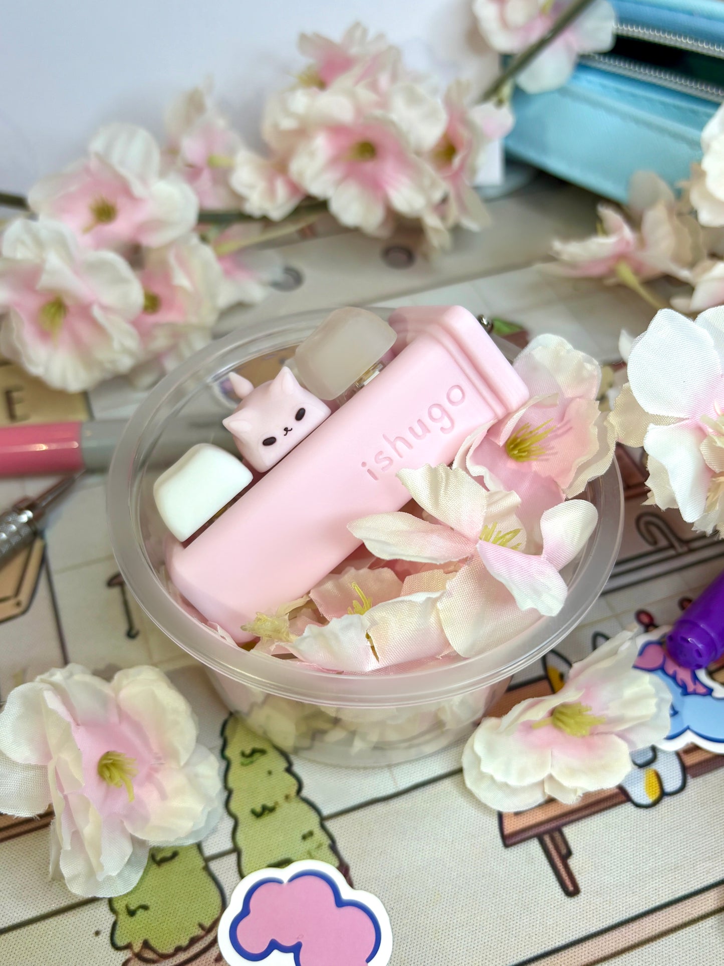 ishugo-pink-strawberry-milk-fox-key-fidget-set-bbk-005