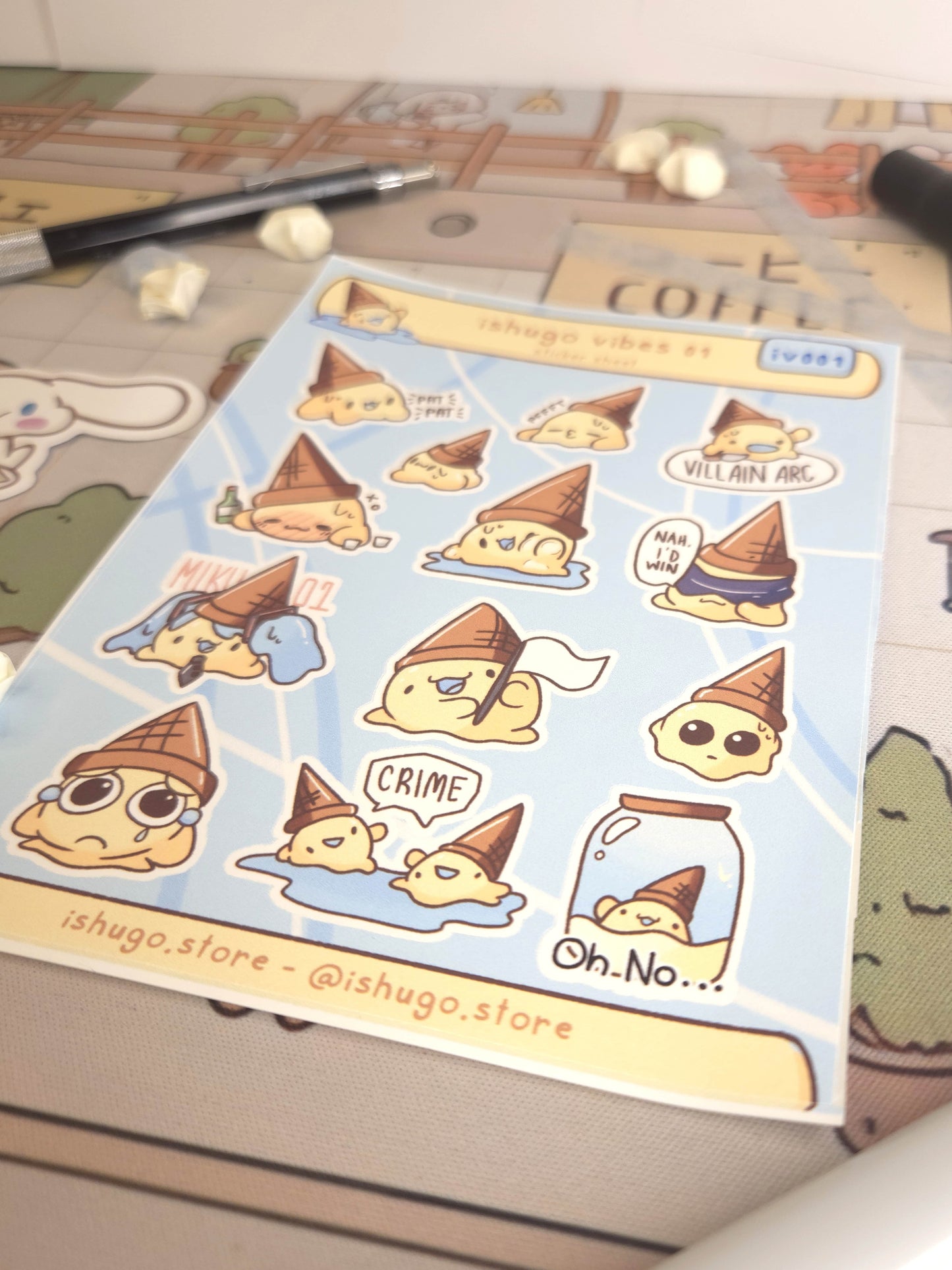Ishugo Vibes Sticker Sheet 001