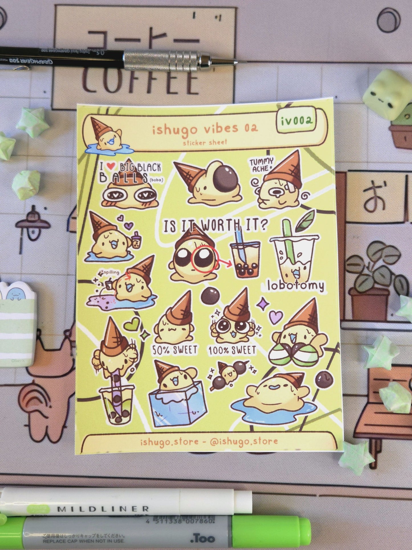 Ishugo Vibes Sticker Sheet 002