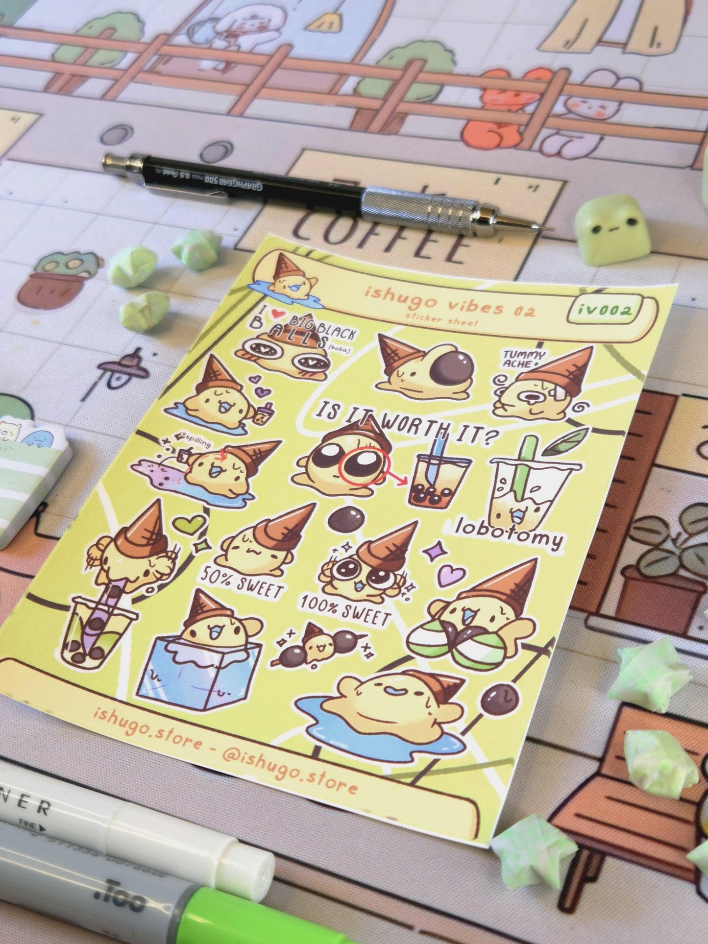 Ishugo Vibes Sticker Sheet 002