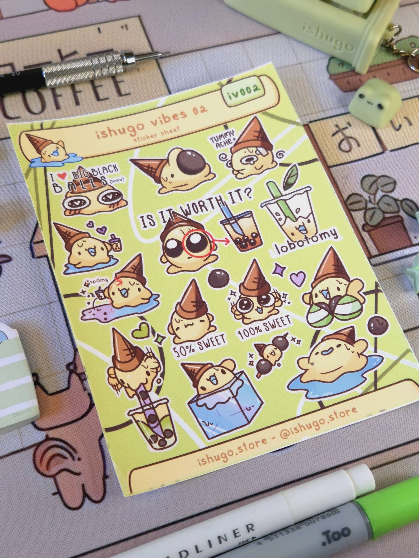 Ishugo Vibes Sticker Sheet 002