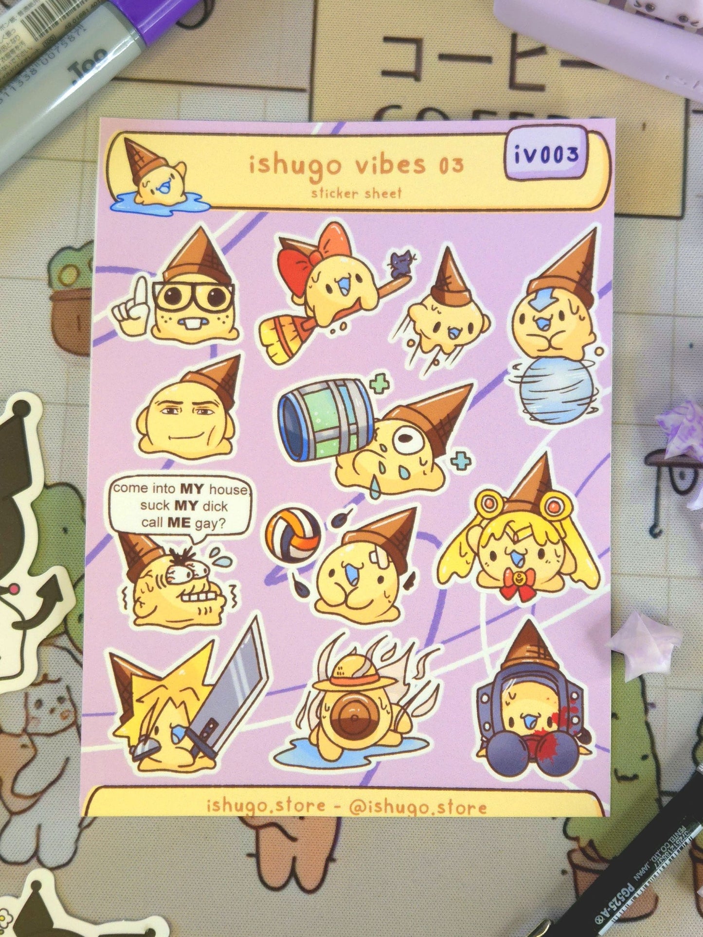 Ishugo Vibes Sticker Sheet 003