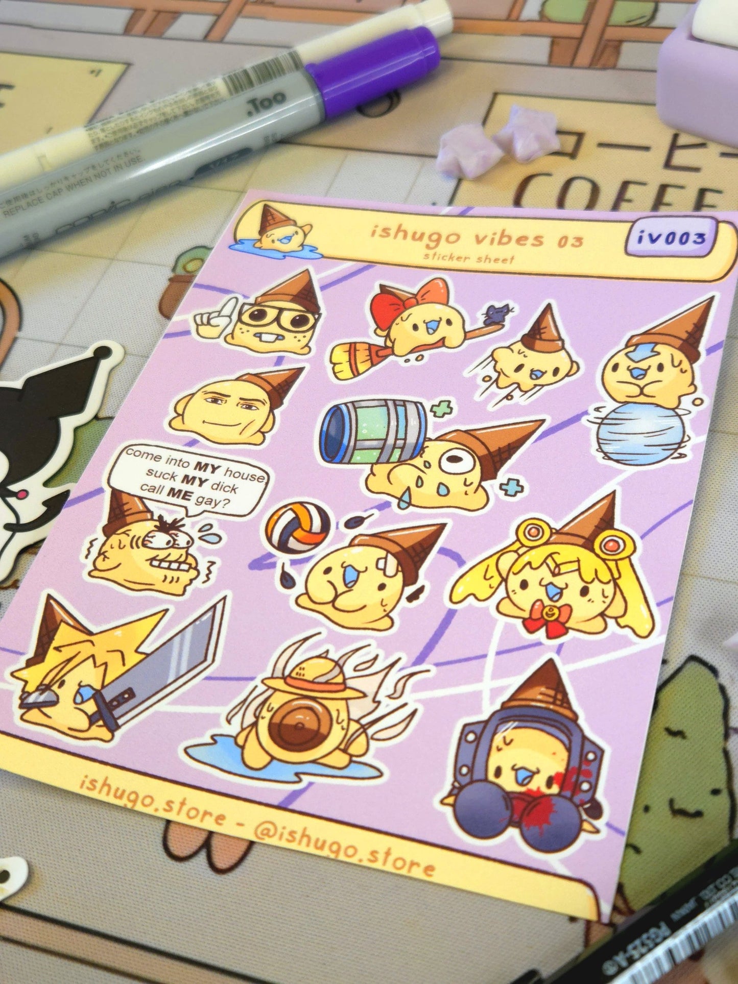 Ishugo Vibes Sticker Sheet 003