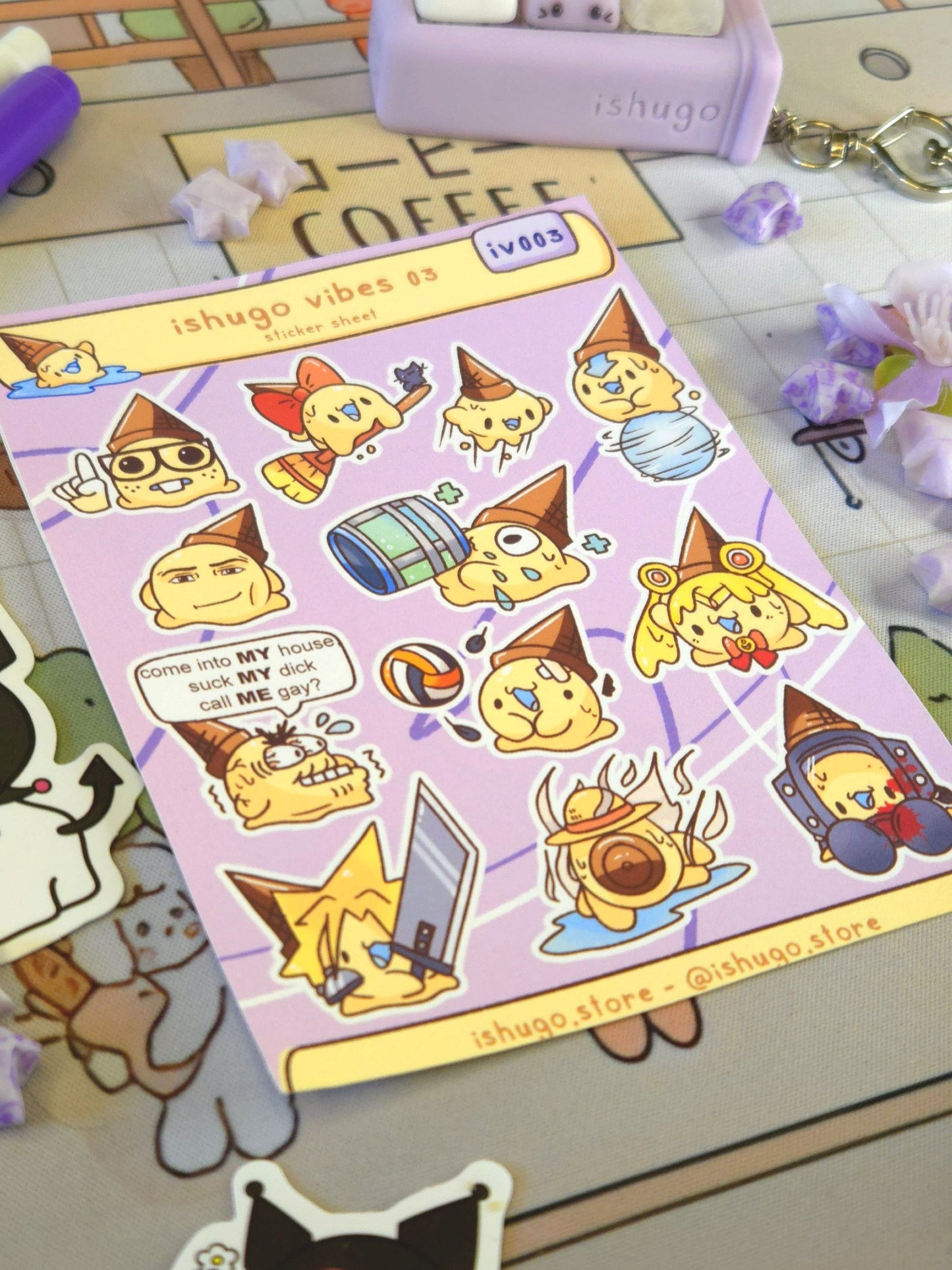 Ishugo Vibes Sticker Sheet 003