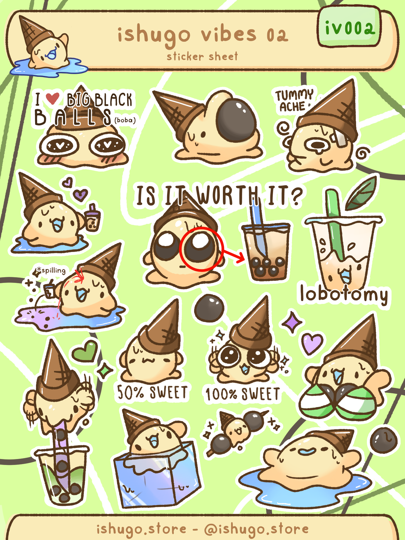 Ishugo Vibes Sticker Sheet 002