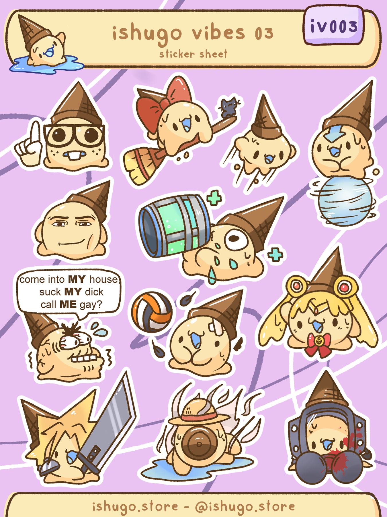 Ishugo Vibes Sticker Sheet 003