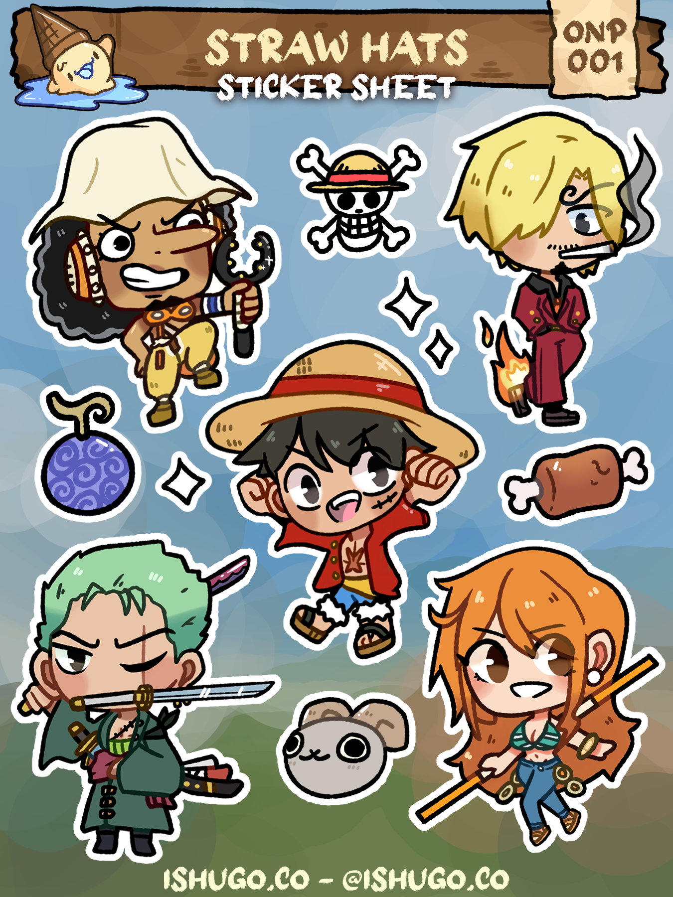 One Piece 01 Sticker Sheet