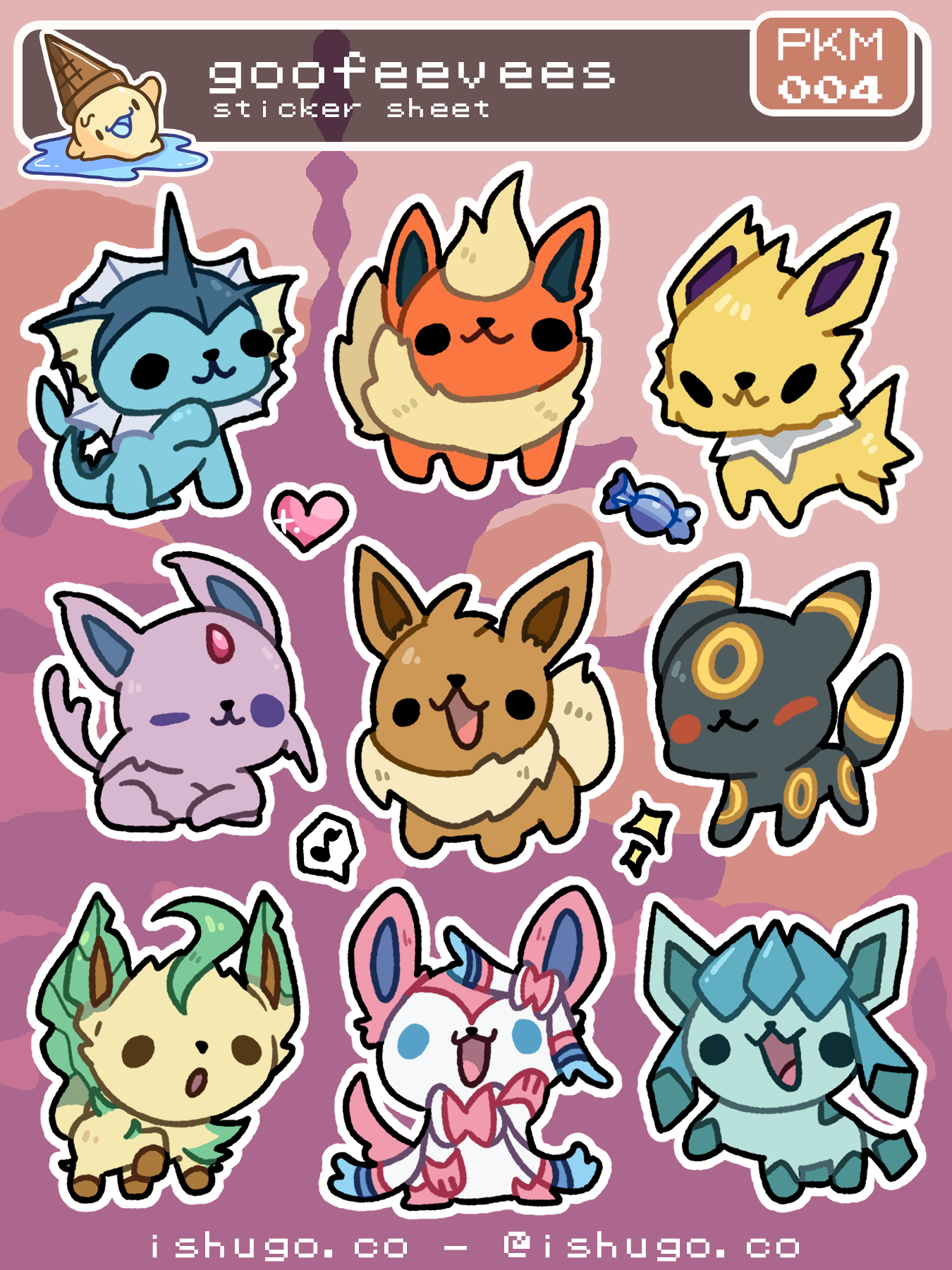 Goof-Eevees Sticker Sheet