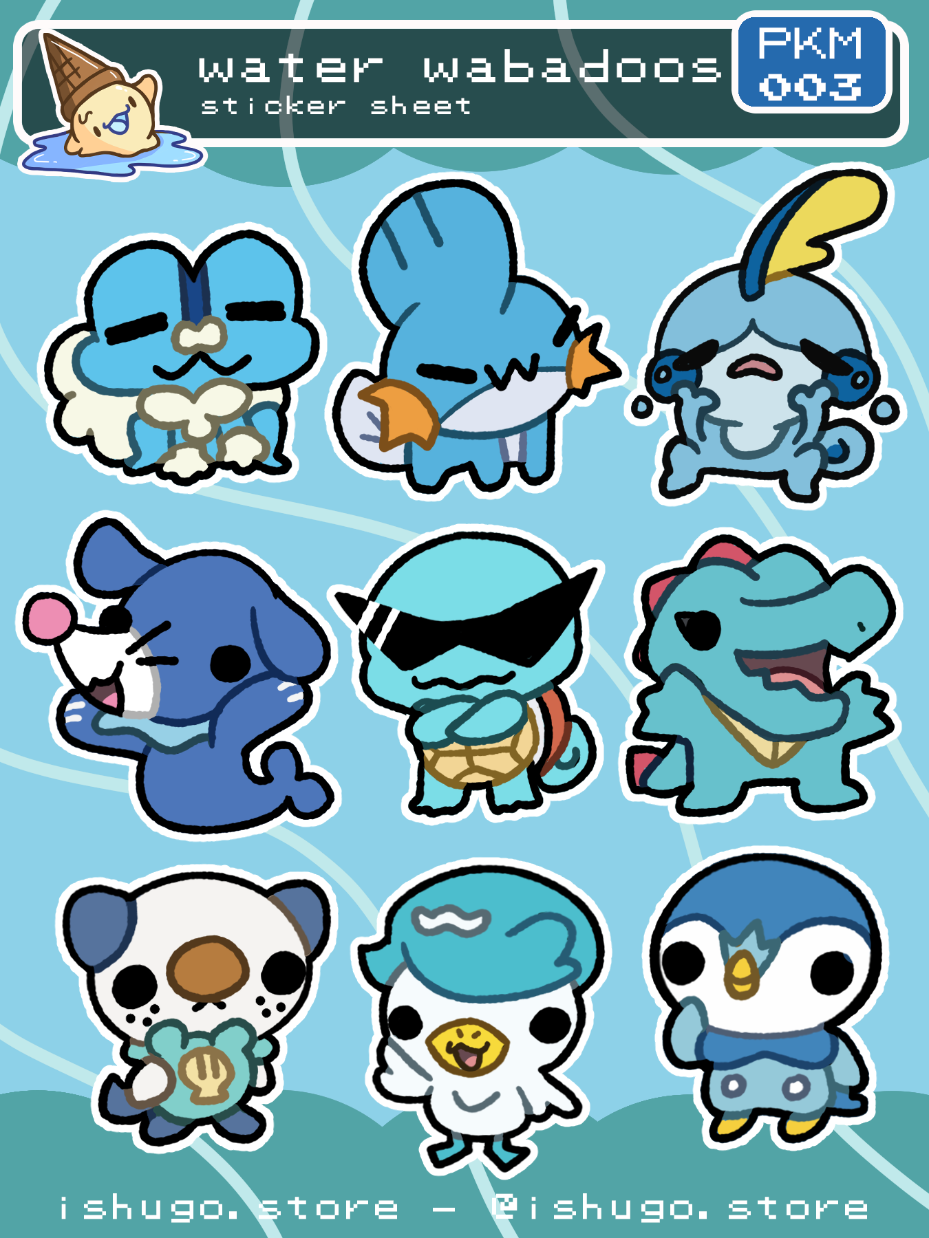 Water Wabadoos Sticker Sheet