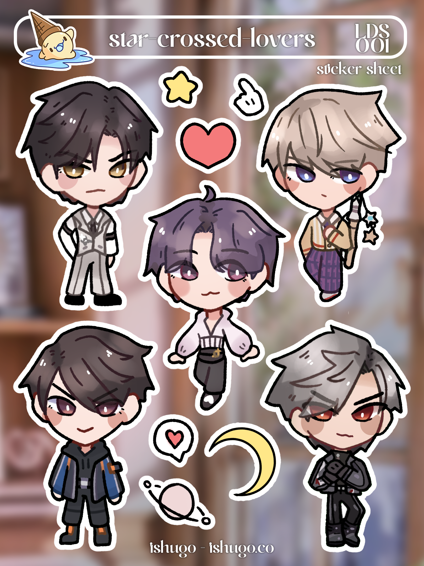 Star Crossed Lovers Stickers