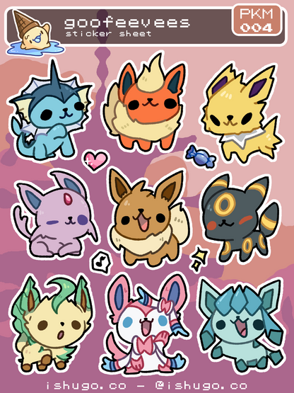 Goof-Eevees Sticker Sheet